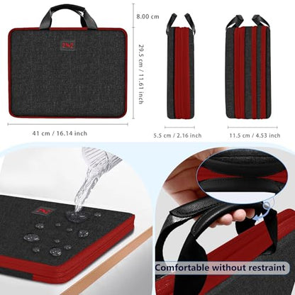 ZINZ Expandable Laptop Case 15.6 Inch Sleeve, Protective Carrying Case Compatible with MacBook Neo 16", MacBook Pro 16"/15.4", Dell XPS 16" and Most 15" 15.6" 16" Notebook，B01RD01 - color: B01rd01, size: 15-16"
