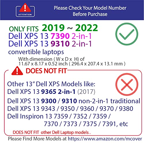 mCover Case Compatible for 2019~2022 13.4" Dell XPS 13 7390/9310 2-in-1 Convertible Notebook Computers ONLY (NOT Fitting Other Dell XPS Models) - Orange - color: Orange
