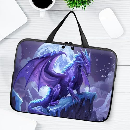 14" 15" Laptop Handle Bag Computer Bag,14.2" 15.4 inch Pouch Holder Notebook Sleeve Cover Compatible for Dell,Lenovo,Toshiba HP, Asus Notebook Messenger Briefcase-angry flying dragon - color: Angry Flying Dragon
