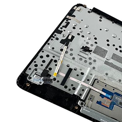 Laptop Palmrest Upper Case with US Keyboard Touchpad Assembly Replacement for HP Chromebook 11 G8 EE G8 EE Touch TPN-Q232 L90338-001 L90339-001 Top Cover Gray - color: Upper Case Assembly L90339-001