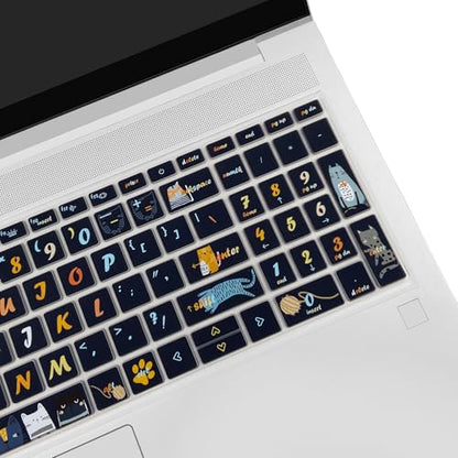 Keyboard Cover for 15.6" HP ProBook 450 G8 G9 G10 / ProBook 455 G8 G9 G10 /ProBook 650 G8/HP Zbook Power G8 G9, Cute Keyboard Skin, Cat - color: Cat
