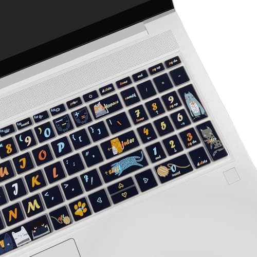 Keyboard Cover for 15.6" HP ProBook 450 G8 G9 G10 / ProBook 455 G8 G9 G10 /ProBook 650 G8/HP Zbook Power G8 G9, Cute Keyboard Skin, Cat - color: Cat