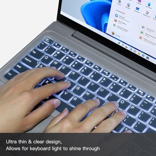Universal 17" 17.3" Keyboard Cover Skin for 17 17.3 inch Laptop Notebook Keyboards Ultra Thin HP Acer Lenovo ASUS MSI Silicone Waterproof Dustproof Keyboard Cover Skin Protector, Clear (14.37" x 5.1") - size: 17"-17.3"