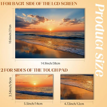 SUPERDANT Laptop Skin Sticker Laptop Decals Sunrise Beach Personalized Universal Notebook Computer Wrap Vinyl Skin Stickers Cover Art Decal Removable 12-15.6 Inch Waterproof Scratch-Resistant Gifts - style: Sunrise Sea