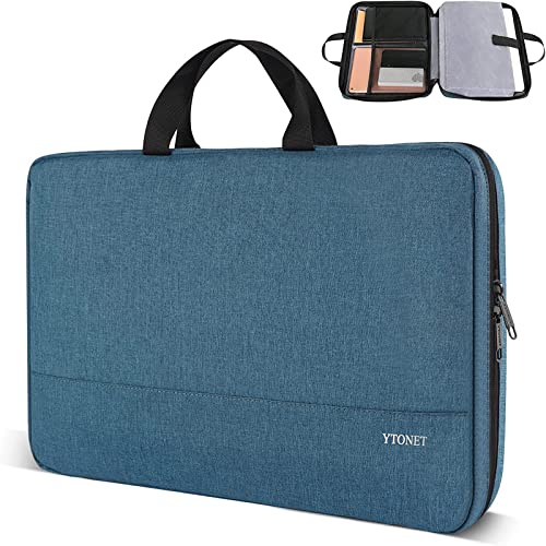 Ytonet 14 Inch Laptop Sleeve, Water Resistant TSA Laptop Case with Handle | Protective Computer Carrying Case Compatible with MacBook HP Dell Lenovo Asus Notebooks, Gifts for Men Women, Deep Teal - color: Deep Teal, size: 14 in