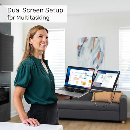 SideTrak Swivel 12.5" Portable Monitor for Laptop, Patented Swivel Hinge, Laptop Screen Extender | FHD Dual Screen w/Kickstand, USB or HDMI, Mac, PC, Chromebook Compatible (Single Monitor) - style: 12.5" Single Monitor
