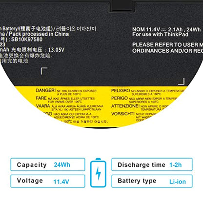 01AV423 01AV452 Laptop Battery Replacement for Lenovo ThinkPad T570 T580 T470 T480 P51S P52S TP25 A475 A485 01AV422 01AV424 01AV490 4X50M08810 SB10K97579 SB10K97580 SB10K97597 SB10K97581 - 11.4V 24Wh - size: 8.19*2.13*0.35inch 01AV423