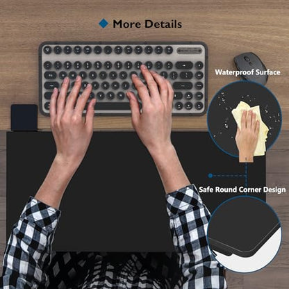 BONTEC Small Ergonomics Desk Extender Tray, 20x9.5 Inch Table Mount Arm Rest Shelf, 90° Foldable Keyboard Tray Platform, Clamp on Computer Arm Rest for Desk, Suitable for Office Desks, Black | 90° Foldable Keyboard Tray Platform, Table Mount Arm Rest Shel