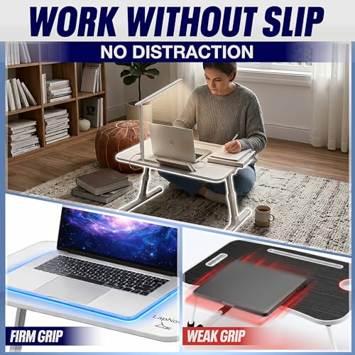 Premium LED Adjustable Lap Desk with Built-in LED Lamp