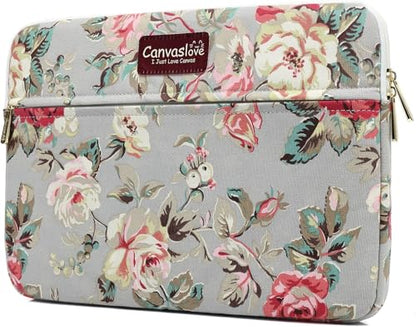 Laptop Sleeve Case Bag Cover with Pocket for MacBook Pro 16 and 16 inch HP Lenovo Dell ASUS Acer Notebook Computer (Grey Rose) - color: Grey Rose, size: 16 inch