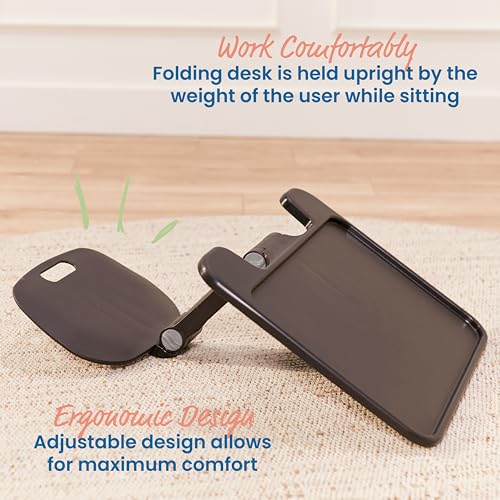 ECR4Kids The Surf Folding Portable Lap Desk, Large, Flexible Seating, Black - color: Black