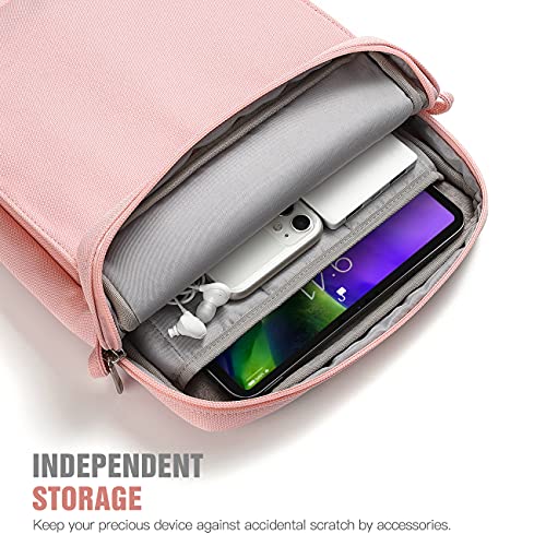 TiMOVO 9-11" Tablet Sleeve Bag Carrying Case with Strap, Pink | Fits iPad A16 11", Pad Air 11/5th & 4th 10.9", 10th Gen/10.2", Galaxy Tab A11 Plus, Multi-Pocket, Handle, Padded Protection - color: A-Pink, size: 9-11
