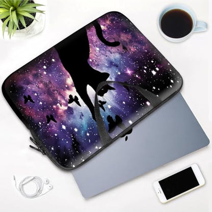 14 15 15.4 15.6 inch Laptop Handle Bag Computer Bag, Pouch Holder Notebook Sleeve Cover Soft Case Compatible for Dell,Lenovo,Toshiba HP, Asus Notebook-Astral Cat - color: Astral Cat