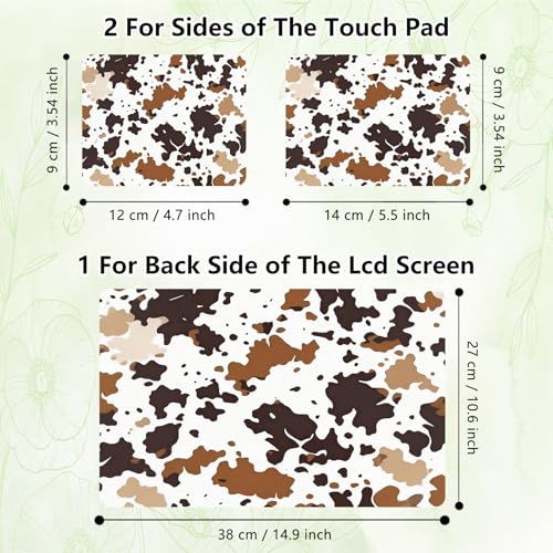 Laptop Skin Sticker Decal, Universal Reusable Vinyl Laptop Cover for 12" 13" 13.3" 14" 15" 15.4" 15.6" Notebook PC, Waterproof Scratch-Resistant with 2 Wrist Pads, Easy to Apply & Remove,Art Cow Print - color: Art Cow Print