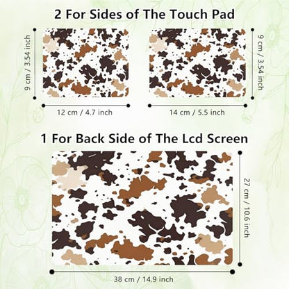Laptop Skin Sticker Decal, Universal Reusable Vinyl Laptop Cover for 12" 13" 13.3" 14" 15" 15.4" 15.6" Notebook PC, Waterproof Scratch-Resistant with 2 Wrist Pads, Easy to Apply & Remove,Art Cow Print - color: Art Cow Print