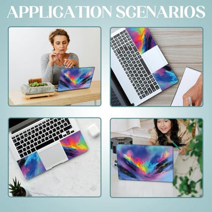 SUPERDANT Colorful Snow-Covered Mountains Laptop Skin Laptop Sticker PVC Computer Stickers Dustproof Waterproof Art Decal Protector 12" 13" 13.3" 14" 15" 15.4" 15.6" Notebook Art Decal Protector Blue - color: Blue
