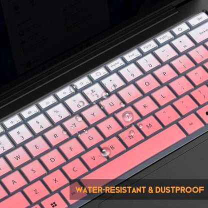 Keyboard Cover for 2026 2024 Microsoft Surface Laptop 8/7(7th Edition) 13.8 & 15 inch, Surface Laptop Accessories Ultra Thin Keyboard Protective Skin -Ombre Pink - color: Ombre Pink