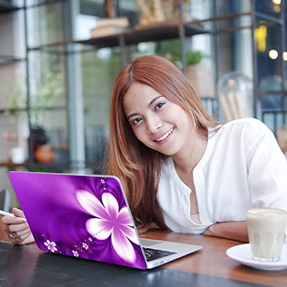 Purple Flowers 11.6 13 13.3 14 15 15.6 inches Netbook Laptop Skin Sticker Reusable Protector Cover for Laptop Notebook FY-NEK-13 - color: FY-NEK-13