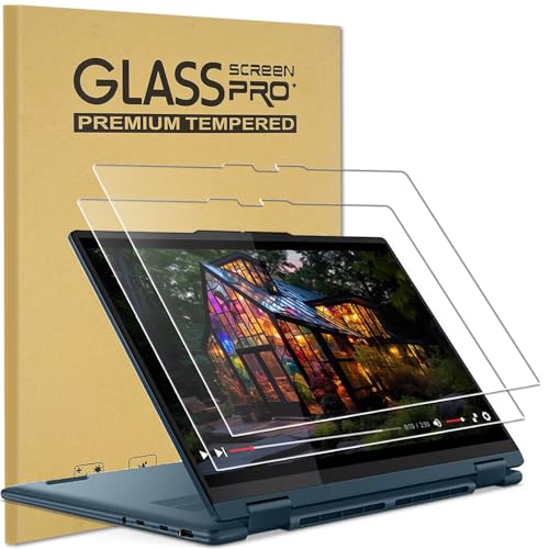 KEANBOLL [2-Pack] 9H Hardness Tempered Glass Screen Protector for Lenovo Yoga 7/Yoga 7i 14" 2-in-1 Laptop (2024-2023 Models) | Anti-Scratch, Bubble-Free Installation - color: Tempered Glass
