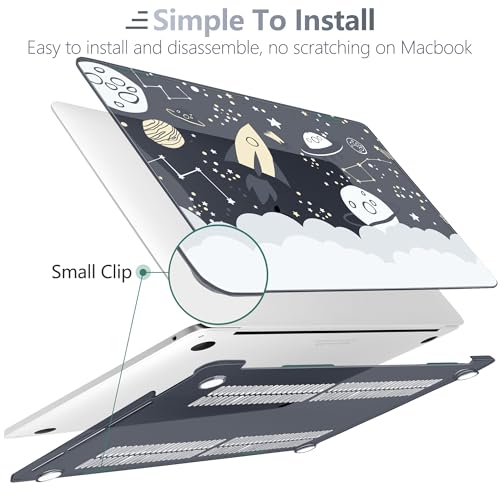 Batianda AstroGrid Case for MacBook Pro 13 inch 2020 2022, Aviation | Fits Model A2338 M2 M1 A2251 A2289,1.2mm Slim Lightweight Hard Shell Cover, Scratch Resistant,4-in-1 Accessories Bundle - color: Aviation