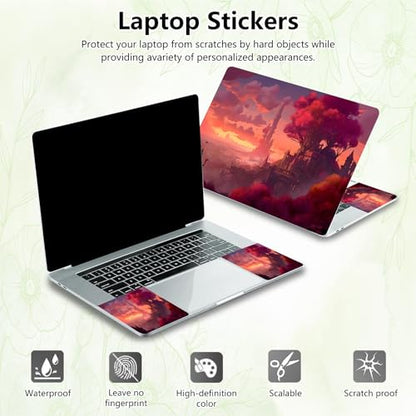 Laptop Skin Sticker Decal, Universal Reusable Vinyl Laptop Cover for 12" 13" 13.3" 14" 15" 15.4" 15.6" Notebook PC, Waterproof Scratch-Resistant with 2 Wrist Pads, Easy to Apply & Remove,Art Painting - color: Art Painting