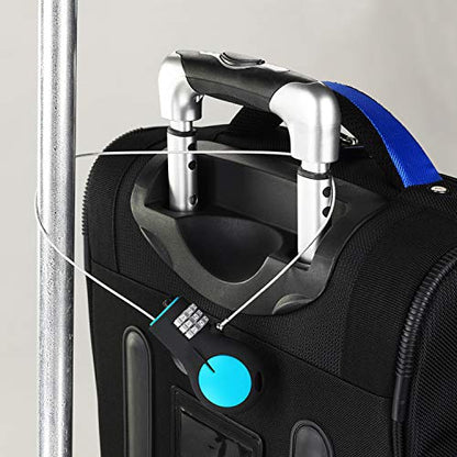 Lewis N. Clark Cable Luggage Lock | TSA Approved | Travel Or Bike Lock | Set Your Own Combination | 30-inch Retractable Steel Cable - color: Blue