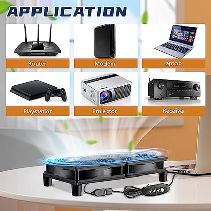 240mm Computer Pc Case 5V USB Powered Fan with Variable Speed Controller for Router WiFi Modem Cabinet Xbox DVR PlayStation Receiver Cooling - style: 2 x 120mm