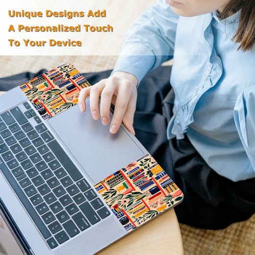 Universal Laptop Skin Sticker with 2 Wrist Pad Decals, 3-Piece Removable Vinyl Laptop Cover, Bookshelves Waterproof Anti-Scratch, Easy-Trim Fit for 13.3" 14" 15.6" Laptops - color: Bookshelves