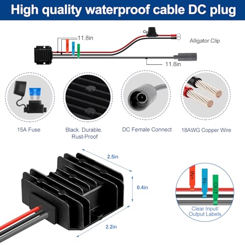Starlink Mini 12V Adapter, Starlink-Mini Power Supply, 9-28V Step Up to 30V 3.5A Starlink Mini 12V Power Supply with DC Female Power Cord, in Truck, RV, Marine & Off-Grid Use