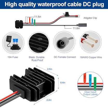 Starlink Mini 12V Adapter, Starlink-Mini Power Supply, 9-28V Step Up to 30V 3.5A Starlink Mini 12V Power Supply with DC Female Power Cord, in Truck, RV, Marine & Off-Grid Use