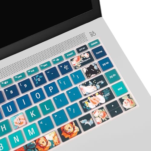 Keyboard Cover for HP 14" Laptop 2020 2019 2018,HP Pavilion x360 14M-BA 14M-CD 14M-DH 14-BA 14-BF 14-cm 14-CF 14-DF 14-DK 14-DS 14-DQ Series 14 Inch Protective Skin,Rose - color: Rose