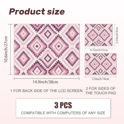 Laptop Skin Sticker Decal PVC Vinyl Sticker Notebook PC Protector Waterproof Scratch Resistant Laptop Skin for 12.1 13 13.3 13.6 14 15 15.3 16 Inch Pink Purple Bohemian Style - color: Pink Purple Bohemian