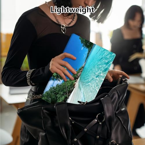 Laptop Skin Sticker Decal 15.6 Inch,12 13 13.3 14 15 15.6 in Laptop Netbook Skins for Notebook,Art Decal Removable Waterproof Scratch Resistant,Universal Vinyl Cover,Green Sea Beach - color: Green Sea Beach