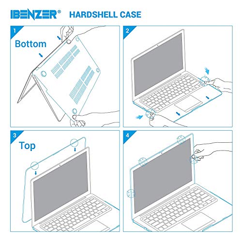 IBENZER Compatible with MacBook 12 Inch Case, Hard Shell Case Cover for Mac 12’’ with Retina Display Model A1534 2020 2019 2018 2017 2016 2015, Midnight Green, MM12MTGN - color: Midnight Green