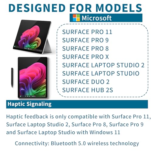 Surface Slim Pen 2 Matte - Bluetooth 5.0 Connectivity - 4,096 Points of Pressure Sensitivity - with Slim Pen 3 Tips and Pencil Holder