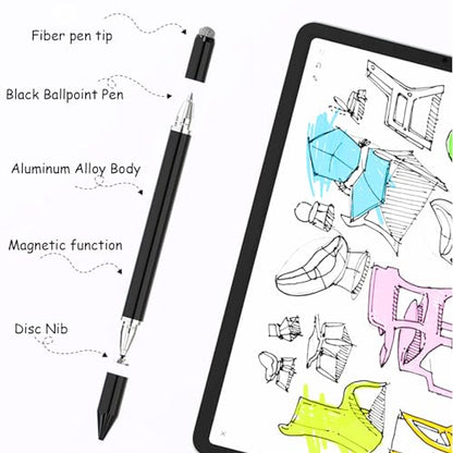 3 in 1 Universal Stylus Pen for Touchscreen,High Sensitivity&HighPrecision | Metal Barrel, No Bluetooth,No Charging Capacitive Stylus Pen for iPad/Nintendo Switch/iPhone/Android/Samsung/Tablets-Black - color: Green