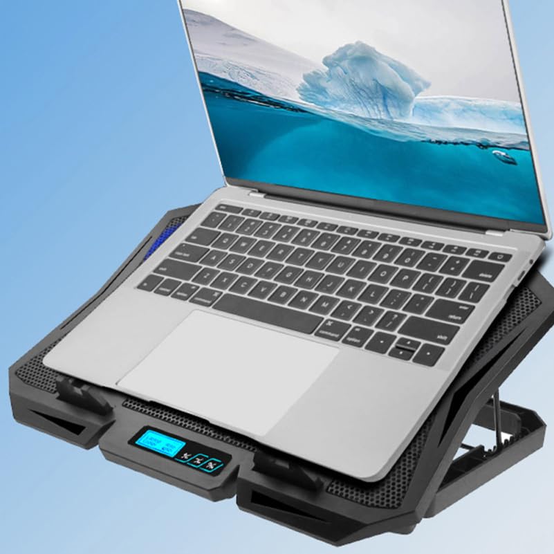 Laptop Cooling Pad with Quiet Fan Adjustable Height Laptop Stand Cooler for 13.97 Inch Portable Cooling Pad for Office and Gaming Use