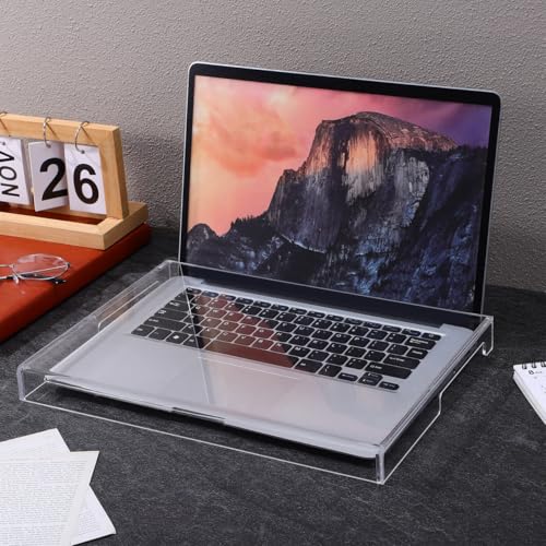 UKCOCO Acrylic Keyboard Cover Transparent Keyboard Protector for Desktop and Laptop Waterproof Dust Hood Clear Cover for 13.77 X 9.84 X 1.18 in Accessories - size: 35.00X25.00X3.00CM