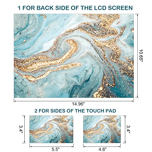 DINKY Laptop Skin Sticker Decal, 12" 13" 13.3" 14" 15" 15.4" 15.6 inch Laptop Universal Reusable Vinyl Skin Stickers Cover Art Decal Notebook PC Personalized Protector-Blue Sand River - color: Blue Sand River