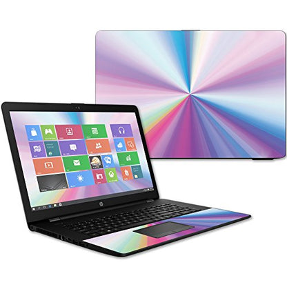 MightySkins Skin Compatible with HP 17t Laptop 17.3" (2017) - Rainbow Zoom | Protective, Durable, and Unique Vinyl Decal wrap Cover | Easy to Apply, Remove, and Change Styles | Made in The USA - color: Rainbow Zoom