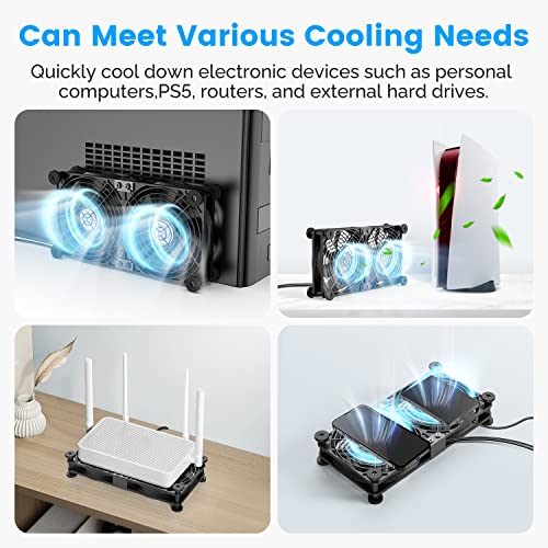 ELUTENG Dual USB Computer Cooling Fan High Speed 120mm Fan Adjustable 5V USB Port Heatsink Cooling Fan 12cm for Laptop Receiver DVR PlayStation Xbox Desk Computer Cabinet Cooling - size: 120mm