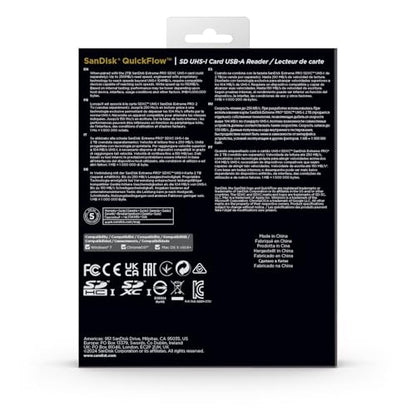 SANDISK QuickFlow SD UHS-I Card USB-A Reader - SDDR-C731-GNANN