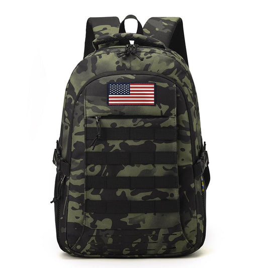 18'' Dark Camo School Backpack for Teens, 35L Water Resistant Bookbag with Luggage Strap, Large Capacity Daypack for School Daily Travel, Dark Camouflage - color: Camo Backpack Single Pack-3