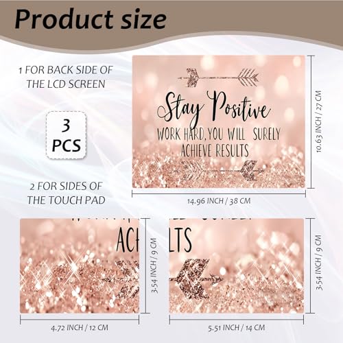 Laptop Skin 12.1-15.6 inch Removable Universal Reusable Laptop Sticker Decal,Waterproof No Residue Vinyl Cover,Scratch-Resistant Cuttable Full Wrap Sticker for Notebook, Stay Positive Work Hard Quote - color: Stay Positive Work Hard Quote