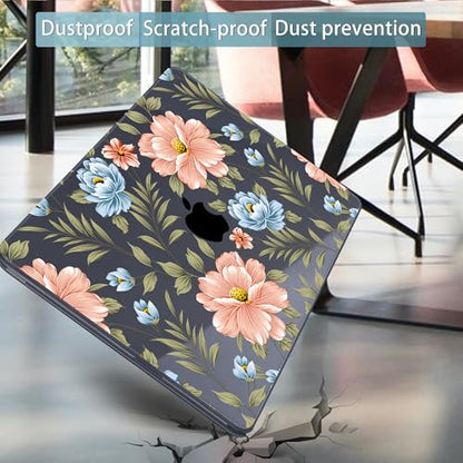 Mektron Case for 2026 MacBook Neo 13-inch A18 Pro chip A3404 Laptop Cover with 13-inch (Diagonal) Liquid Retina Display+ Keyboard Cover+ Screen Protector, Flower C400 - color: Flower C400