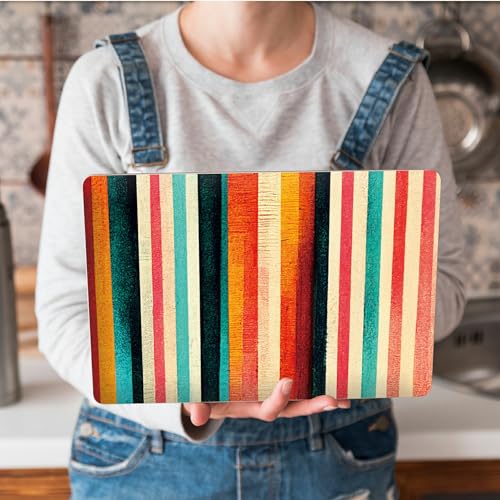 Universal Laptop Skin Sticker with 2 Wrist Pad Skins, Waterproof Scratch Resistant Vinyl Laptop Cover Decal, Cut to Fit for 11–15.6 Inch MacBook HP Dell Lenovo, Color Vertical Stripe - color: Color Vertical Stripe