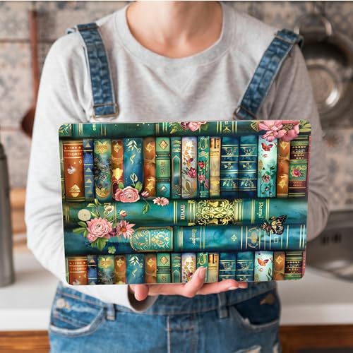 Universal Laptop Skin Sticker with 2 Wrist Pad Skins, Waterproof Scratch Resistant Vinyl Laptop Cover Decal, Cut to Fit for 11–15.6 Inch MacBook HP Dell Lenovo, Art Bookshelf - color: Art Bookshelf