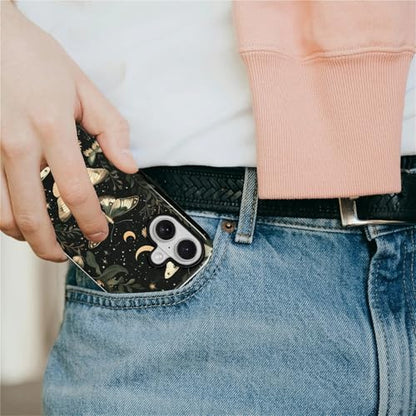 CARLOCA Case for iPhone 17,Gothic Dark Butterfly Design Hybrid Dual Protection Soft TPU Hard PC Shockproof Anti Scratch Men & Women Stylish Protective Phone Case - color: Gothic Dark Butterfly, size: iPhone 17
