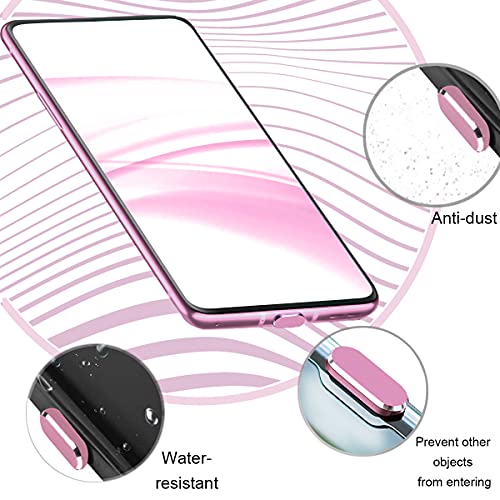 USB C Dust Plugs Charging Port Cover Caps, 2 PCS (Pink) | Cable Protectors Included, Compatible with iPhone 17 16 15 Pro Max - color: Pink