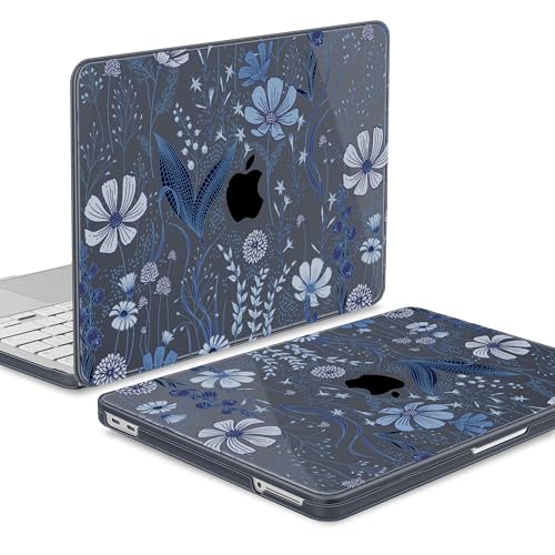 Tuiklol for 2026 MacBook Neo 13 Inch A18 Pro Chip Case, (Model A3404) Anti-Scratch Anti-Drop Slim Hard PC Shell Case with Shockproof Protective MacBook Neo Laptop Cover, Blue Line Floral - color: Blue Line Floral